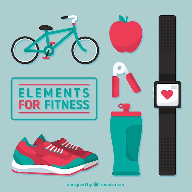 Free Vector elements for fitness pack