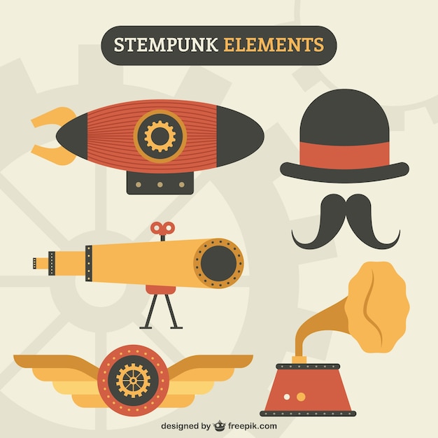 Elements in steampunk design