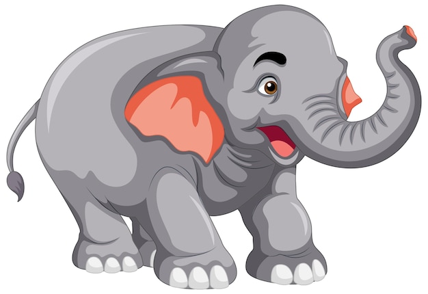 Free Vector an elephant in cartoon style