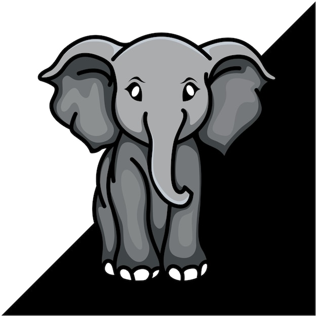 Free Vector elephant icon logo design vector