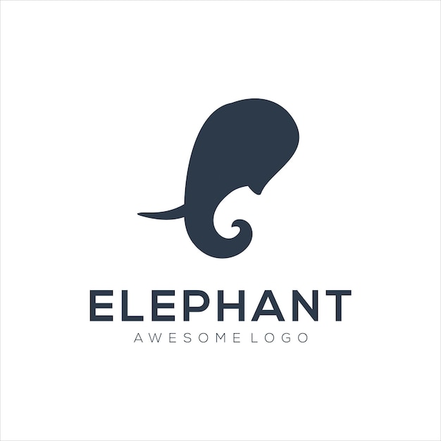 Free vector elephant icon silhouette illustration