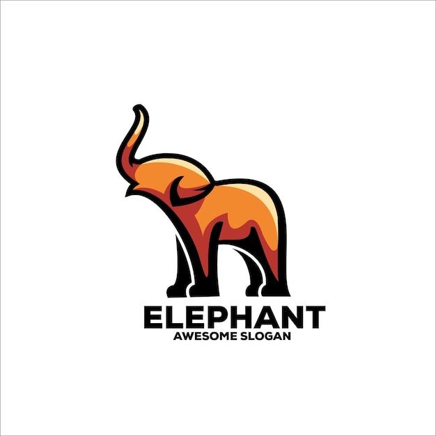 Free Vector elephant illustration logo