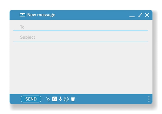 Email blank template internet mail frame