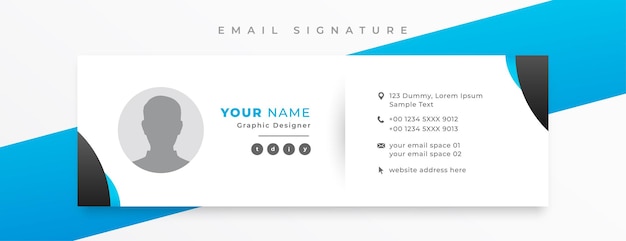 Email footer template design for business promotional