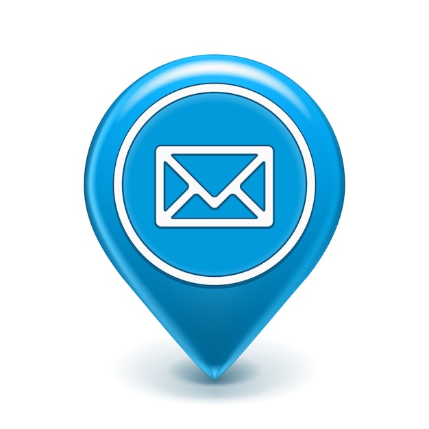 Email icon pin isolated