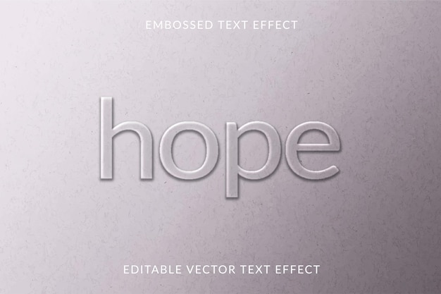 Free Vector embossed editable  text effect template gray paper textured background