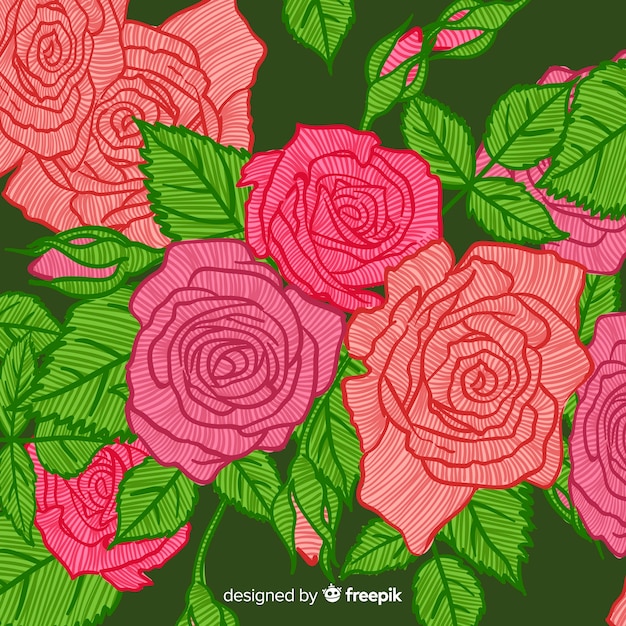 Embroidery floral background