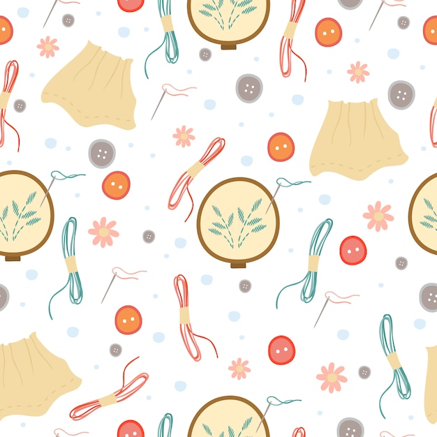 embroidery seamless pattern