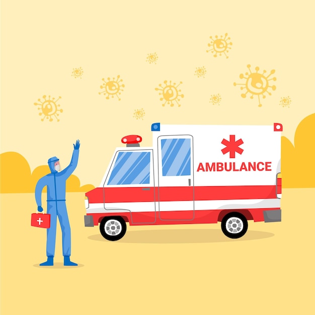 Free Vector emergency ambulance concept