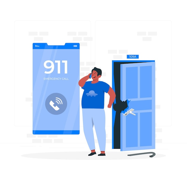 Emergency call concept illustration