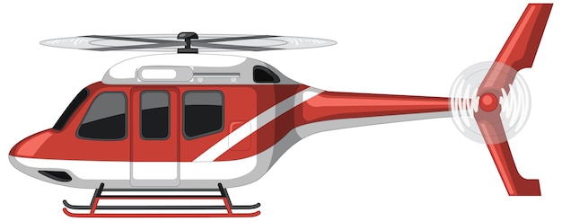 Free Vector emergency helicopter on white background