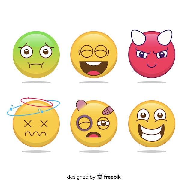 Free Vector emoji collection