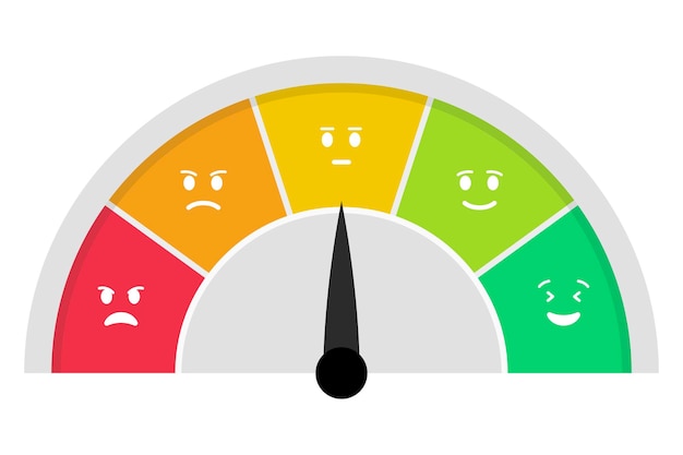 Free Vector emoji satisfaction meter flat