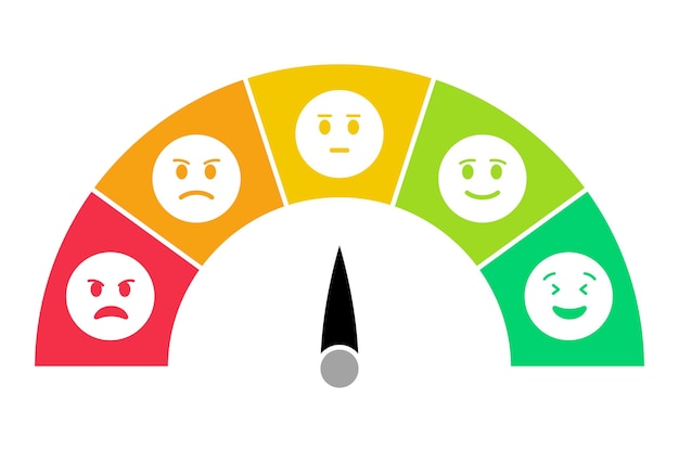 Free Vector emoji satisfaction meter