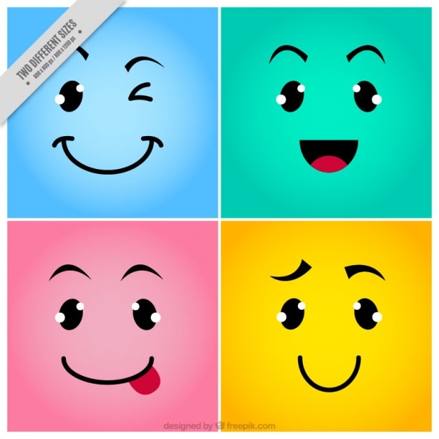 Free Vector emoticon faces background