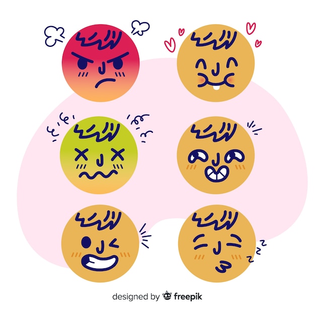 Free Vector emoticon reaction collectio