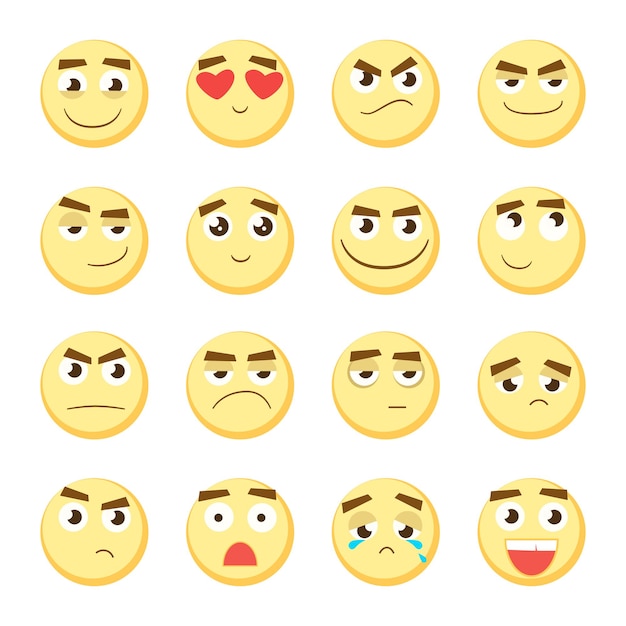 Emoticon set Collection of Emoji