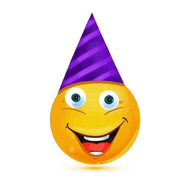 Emoticon with party 3d emoji design