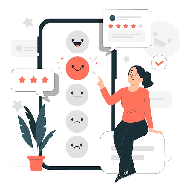 Free Vector emotional feedback concept illustration