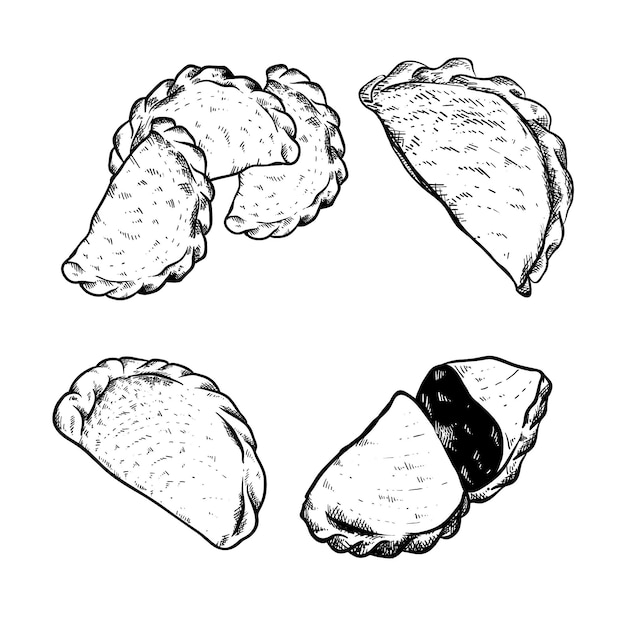 Empanada collection sketch concept