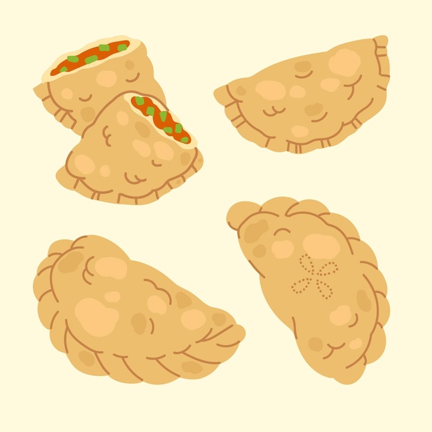 Empanada illustration pack