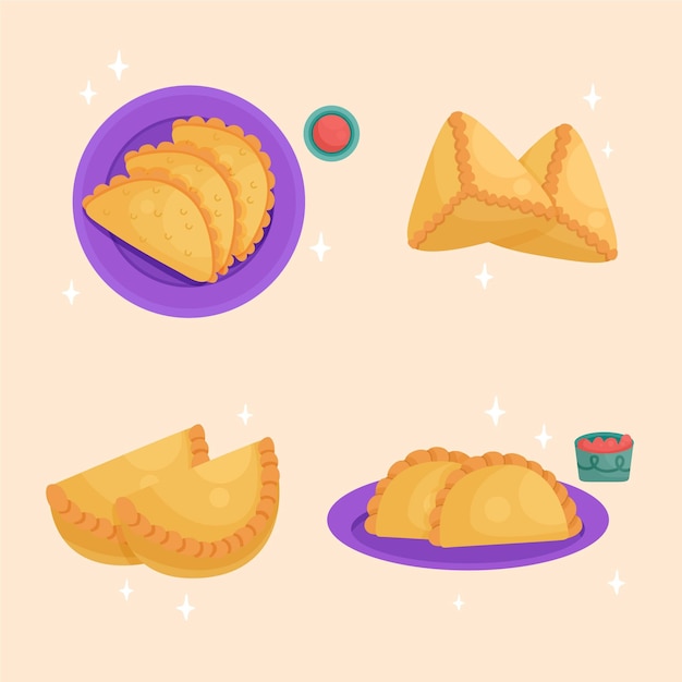 Free vector empanada pack