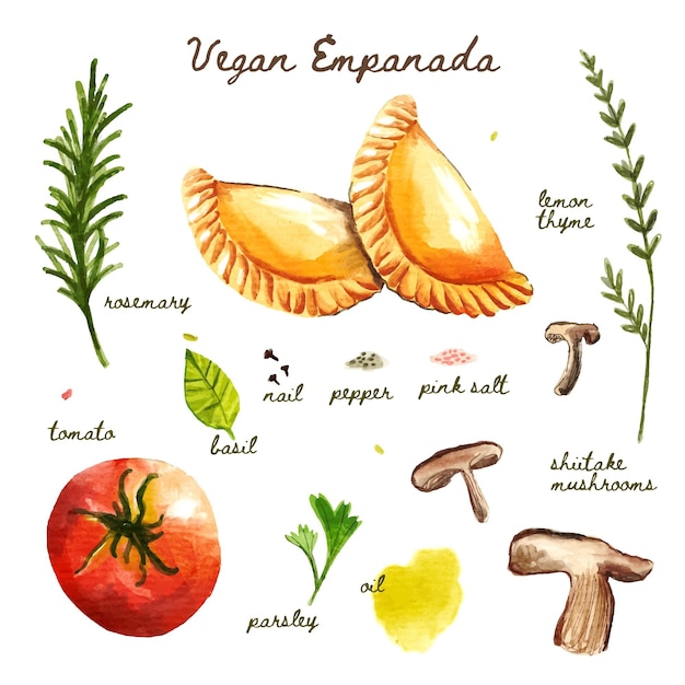 Empanada recipe illustration