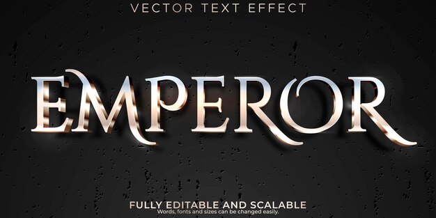 Emperor text effect editable metallic and knight text style