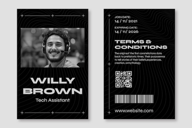 Employee id card template design