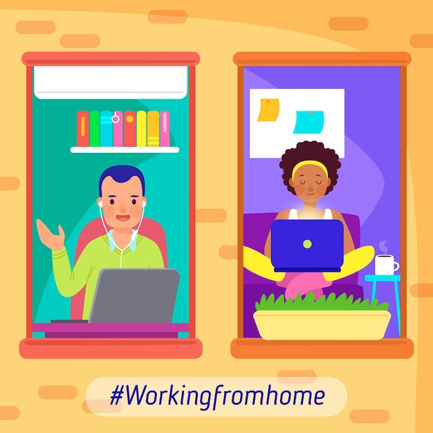 Employees working from home