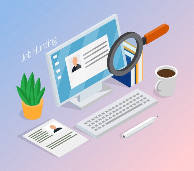 Employment Recruitment Isometric 