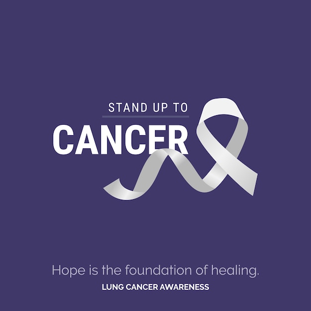 Free Vector empower hope with vector background lung cancer