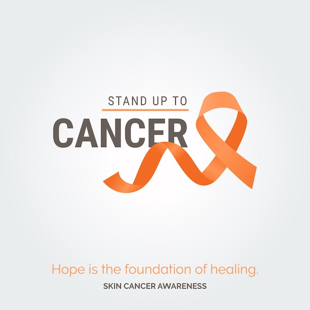 Free Vector empower hope with vector background skin cancer