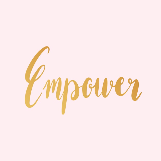 Empower word typography style vector