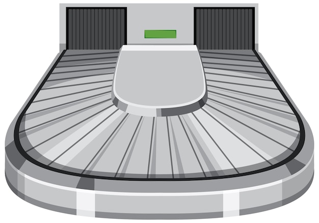 Free Vector empty baggage carousel in cartoon style