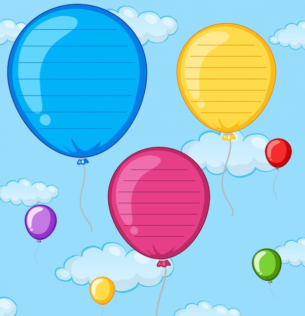 Free vector an empty balloon note