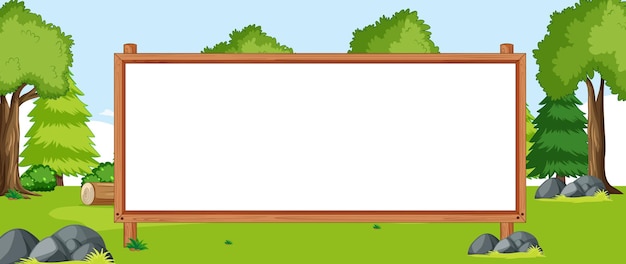 Free Vector empty billboard in nature park scenery