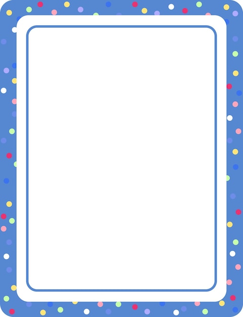 Empty blue vertical frame banner template