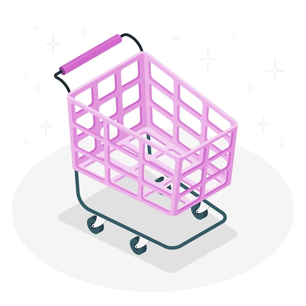 Free Vector empty cart concept illustration