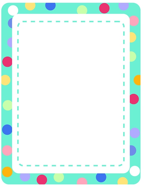 Empty colourful frame banner template