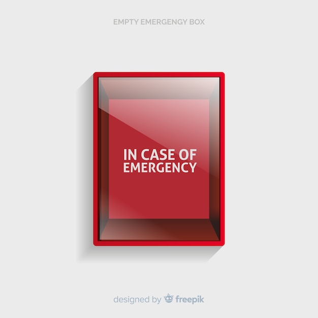 Empty emergency box concept