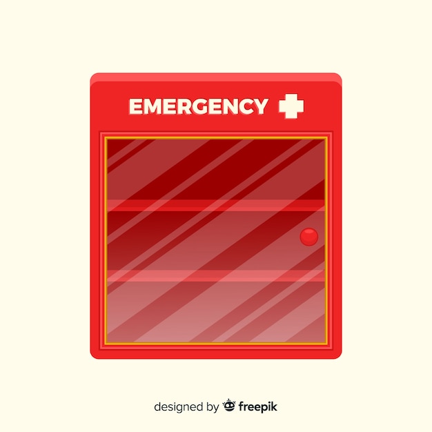 Free Vector empty emergency box concept