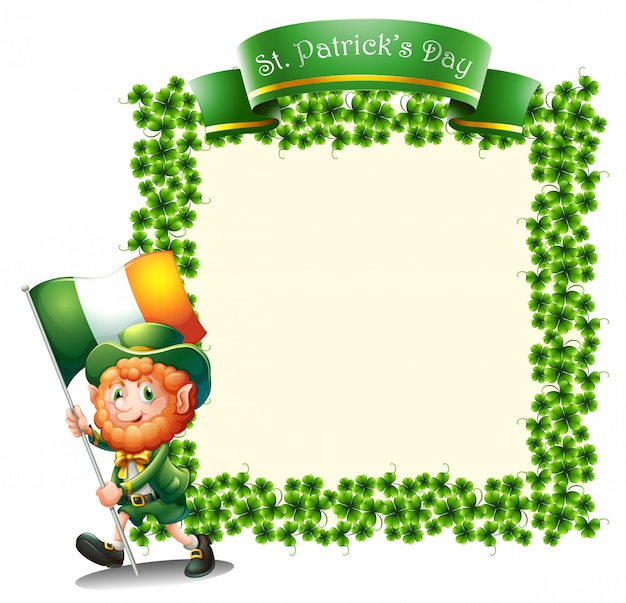 An empty frame for St. Patrick's day