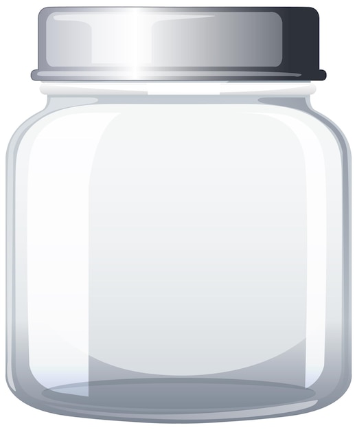 Free Vector empty glass jar vector illustration