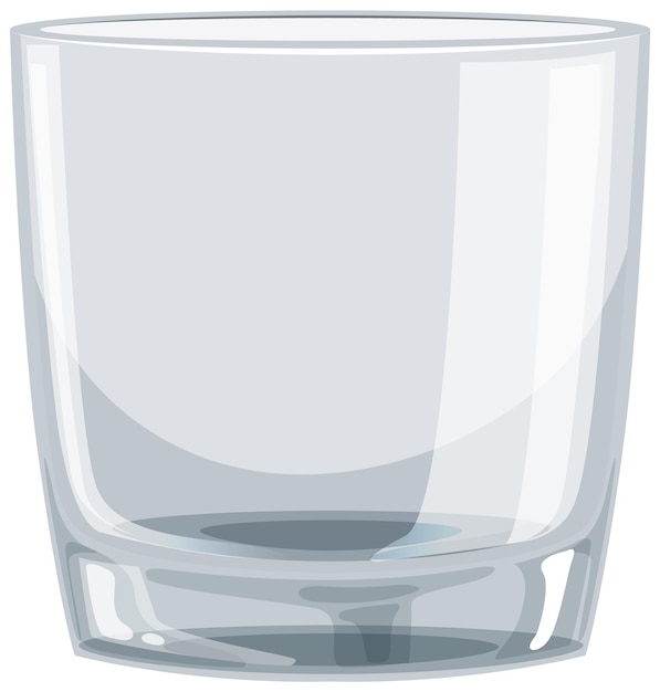 Free vector empty glass tumbler vector illustration