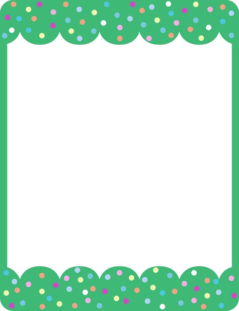 Empty green curl frame banner template