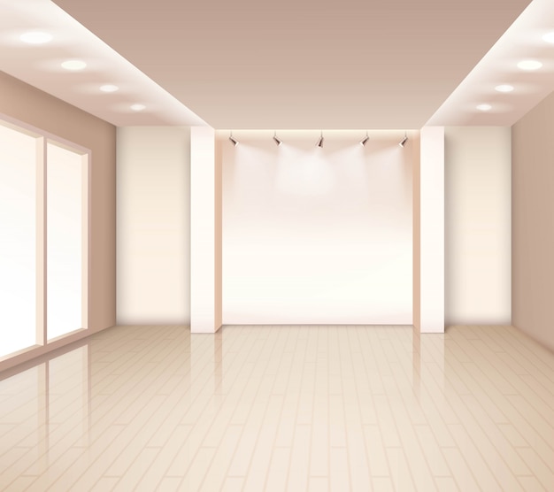 Free Vector empty modern room interior