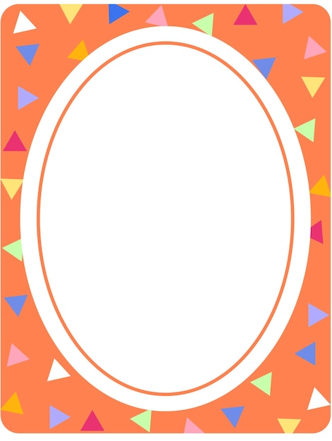 Empty oval shape banner template