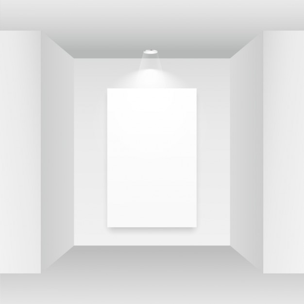 Empty picture frame on white background