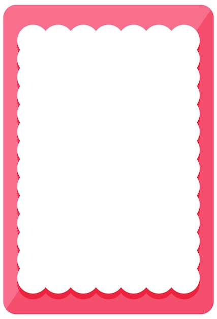 Empty pink curl frame banner template